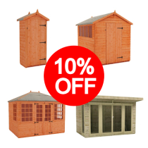 10% off selected sheds